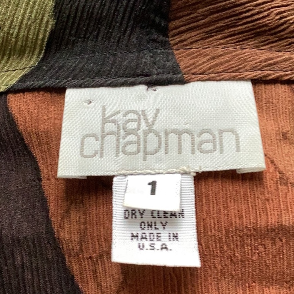 Multicolor Abstract Pattern Silk Top - image 3